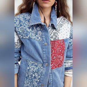 Driftwood Bandana Denim Jacket